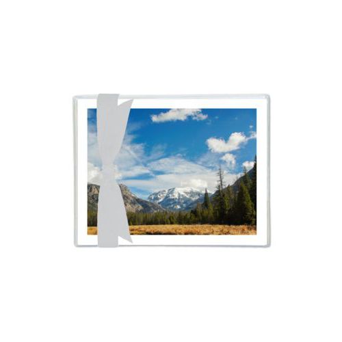 Personalized note cards personalized with landscape photo