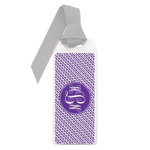 Personalized book mark personalized with dolman pattern and monogram in amherst college