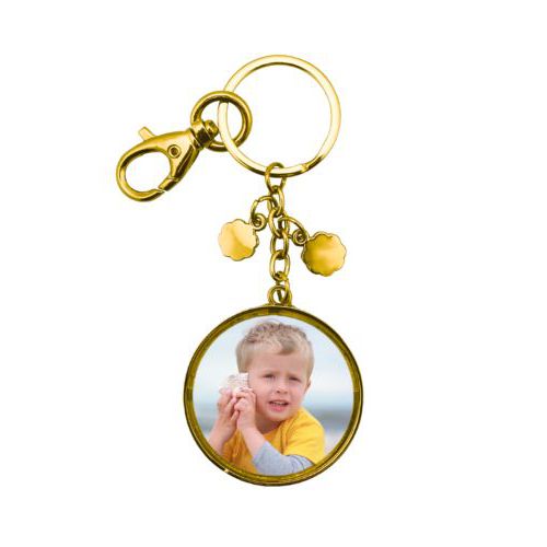 Personalized metal keychain personalized with photo
