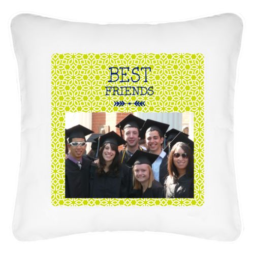 Personalized pillow personalized with photo and the saying "Best Friends"