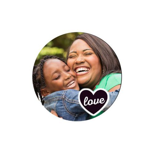 Personalized coaster personalized with photo and the saying "love" Personalized coaster personalized with photo and the saying "love"