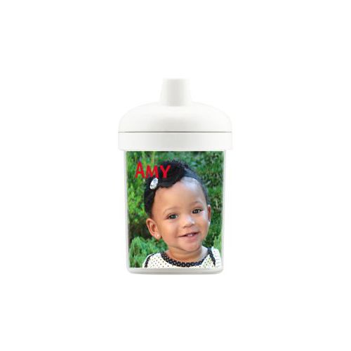Personalized toddlercup personalized with photo and the saying "Amy"