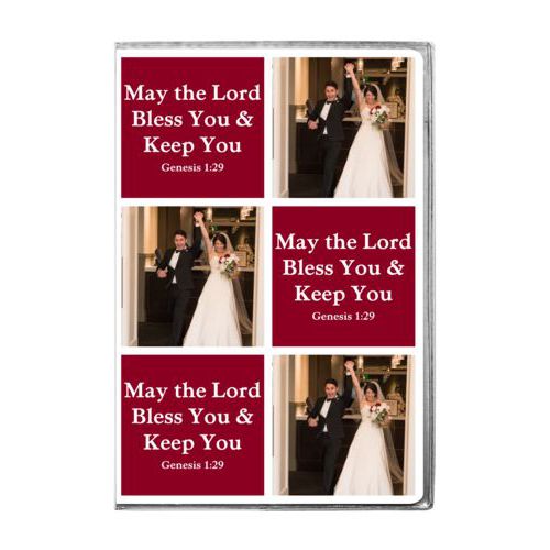 Personalized journal personalized with a photo and the saying "May the Lord Bless You & Keep You Genesis 1:29" in colgate university