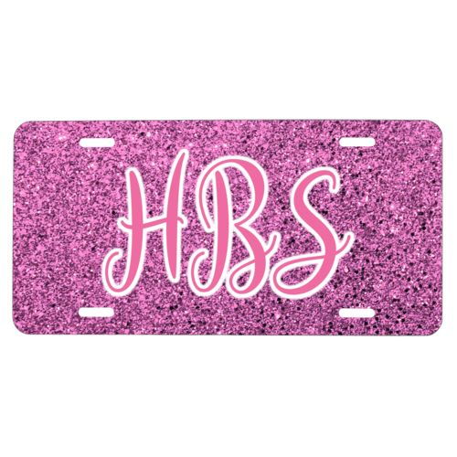 Custom license plate with Monogram license plate