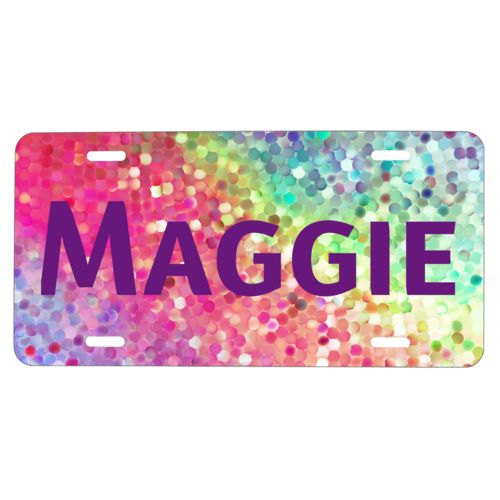 Custom license plates personalized with name