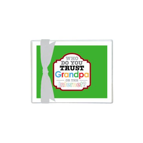 Personalized note cards personalized with the saying "Who do you trust, grandpa or google?"