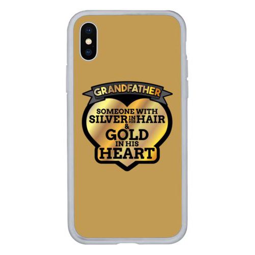 Personalized iphone case personalized with the saying "Grandfather: someone with silver in his hair and gold in his heart"