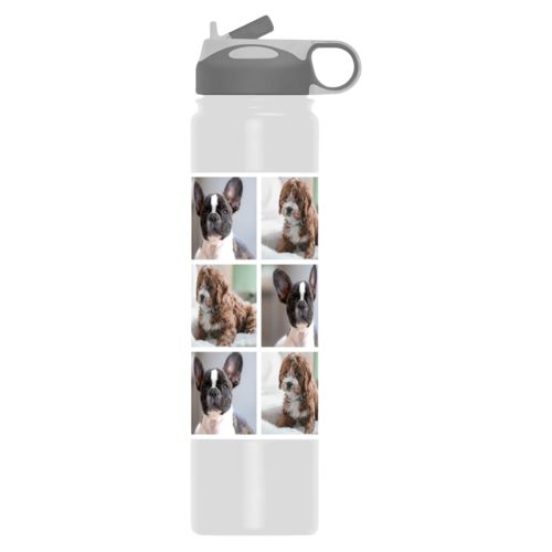 Custom water bottle personalized with photos