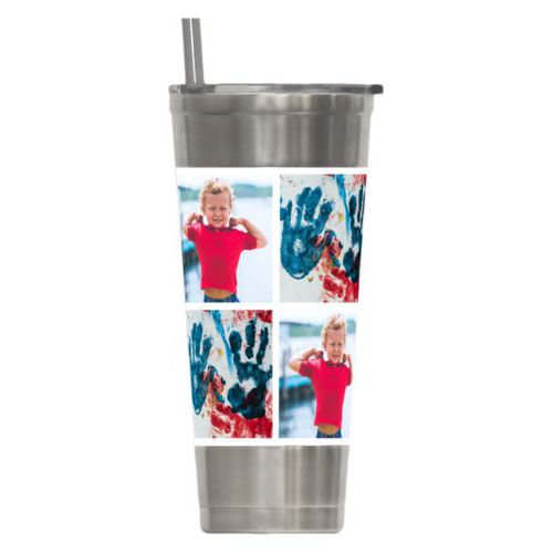 Personalized insulated steel tumbler personalized with photos