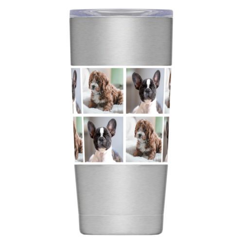 Personalized insulated steel mug personalized with photos