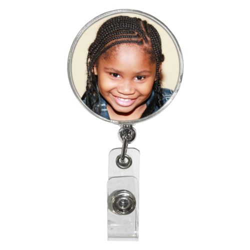 Custom badge reels personalized with photo