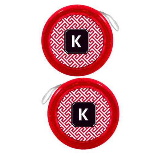 Personalized yoyo personalized with keyhole pattern and initial in university of georgia