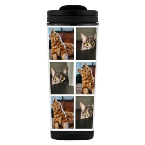Personalized coffee travel mugs personalized with cats