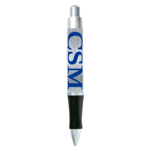 Personalized pen personalized with steel industrial pattern and the saying "CSM"