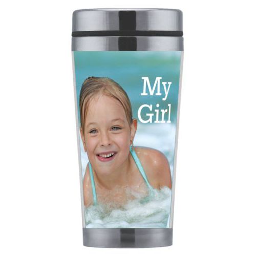 Personalized coffee mug personalized with photo and the saying "My Girl"