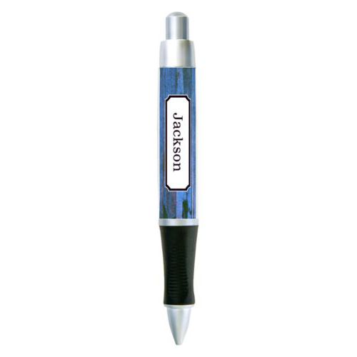 Personalized pen personalized with sky rustic pattern and name in black licorice