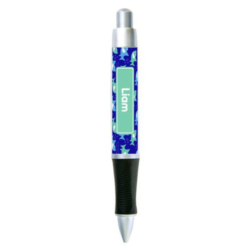 Personalized pen personalized with sharks pattern and name in mint