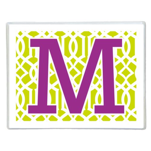 Personalized note cards personalized with ironwork pattern and the saying "M"