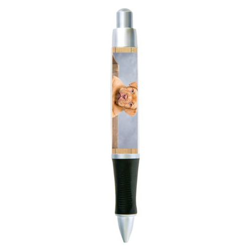 Personalized pen personalized with natural wood pattern and photo