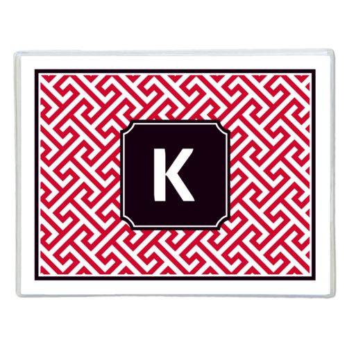 Personalized note cards personalized with keyhole pattern and initial in university of georgia