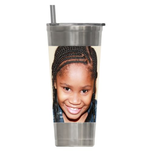 Personalized coffee tumblers personalized with girls photo