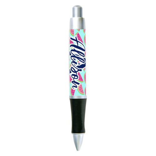 Personalized pen personalized with fruit watermelon pattern and the sayings "A" and "Allison"
