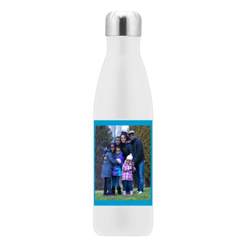 Metal drink bottle personalized with photo