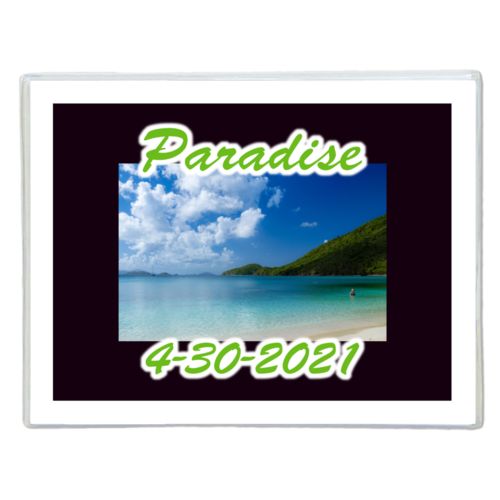 Personalized note cards personalized with photo and the sayings "Paradise" and "4-30-2021"