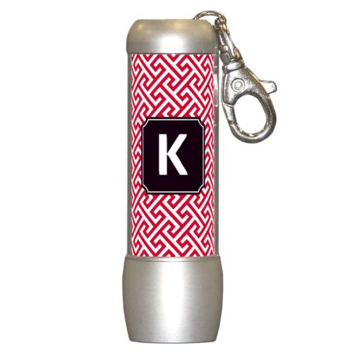 Personalized flashlight personalized with keyhole pattern and initial in university of georgia