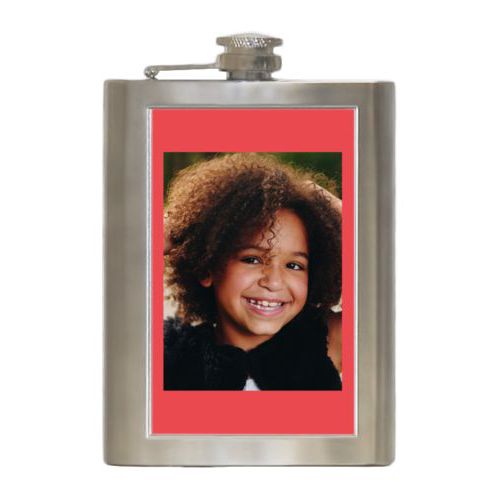 Personalized 8oz flask personalized with photo