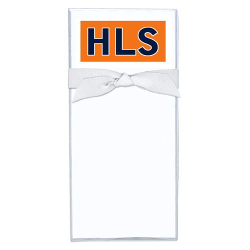 Personalized note sheets personalized with the saying "HLS"