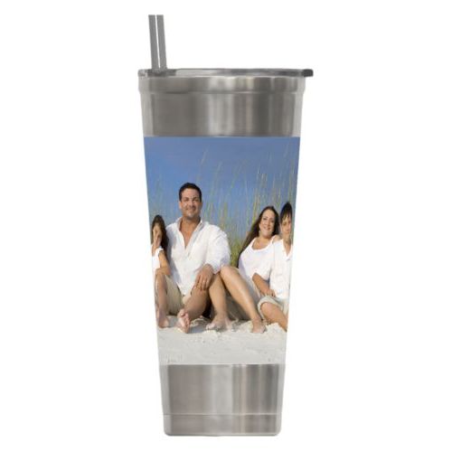 Personalized insulated steel tumbler personalized with photo