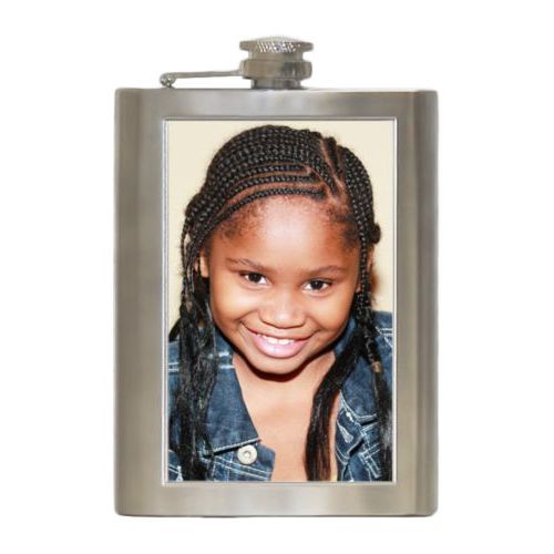 Personalized 8oz flask personalized with photo