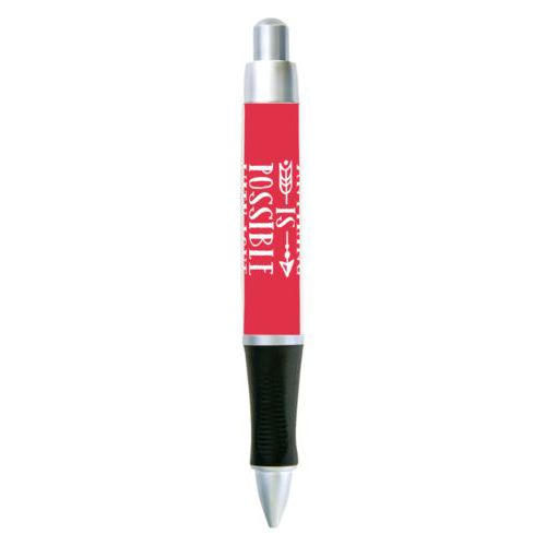 Personalized pen personalized with the saying "anything is possible with love"