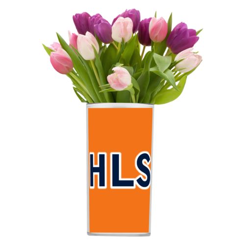Personalized vase personalized with the saying "HLS"