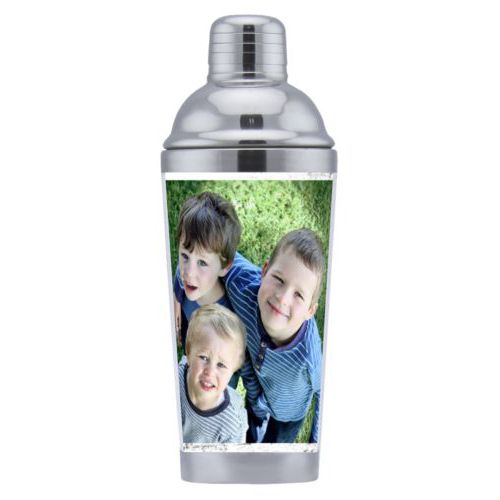 Personalized cocktail shakers personalized with family photo