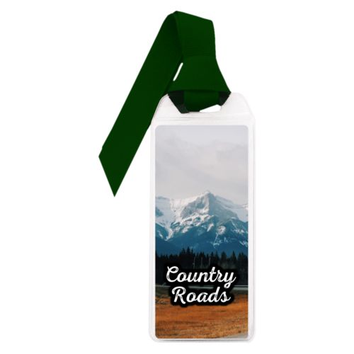 Personalized book mark personalized with photo and the saying "Country Roads"