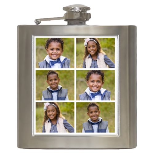 Personalized 6oz flask personalized with photos