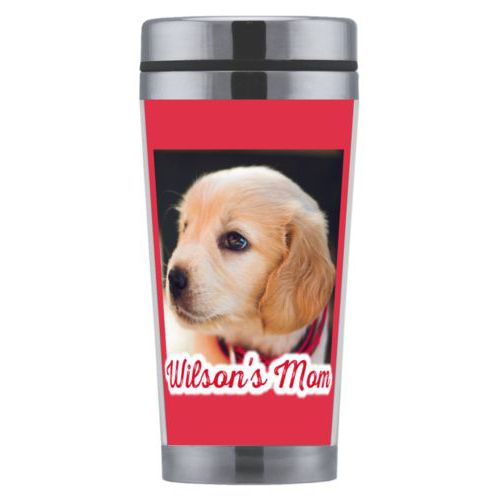 Personalized coffee mug personalized with photo and the saying "Wilson's Mom"