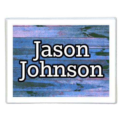 Personalized note cards personalized with sky rustic pattern and the saying "Jason Johnson"