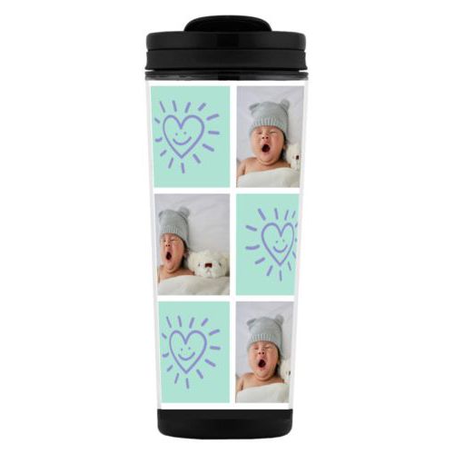 Personalized coffee travel mugs personalized with babt