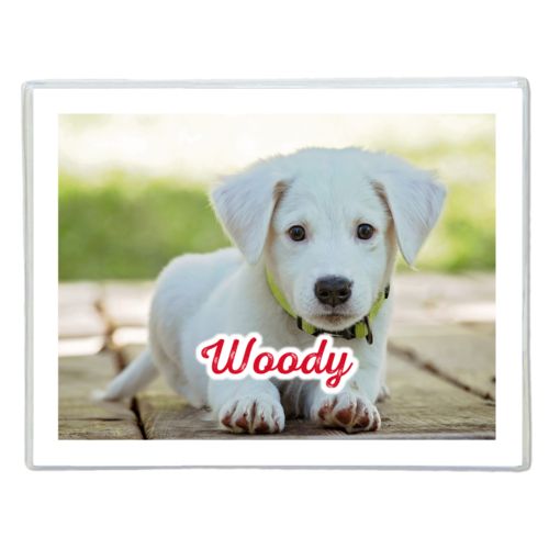 Personalized note cards personalized with photo and the saying "Woody"