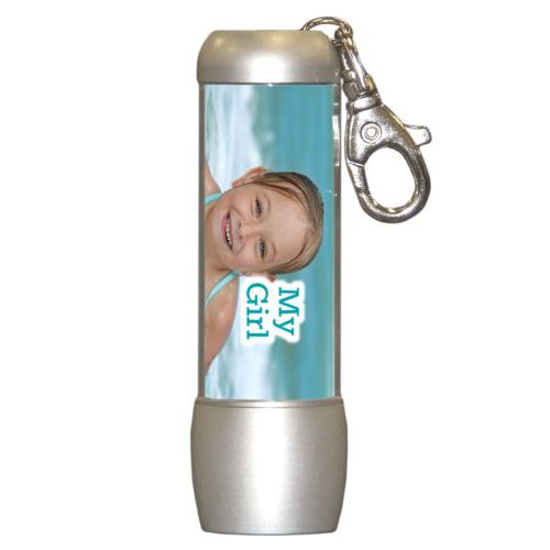 Personalized flashlight personalized with photo and the saying "My Girl"