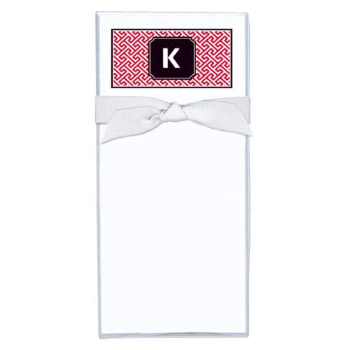 Personalized note sheets personalized with keyhole pattern and initial in university of georgia