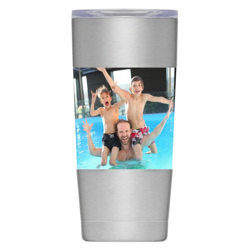 Personalized insulated mugs personalized with dad and kids photo