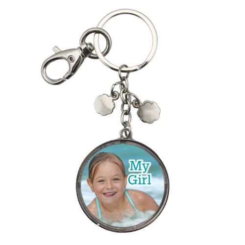 Personalized keychain personalized with photo and the saying "My Girl"