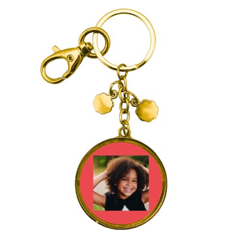 Personalized metal keychain personalized with photo