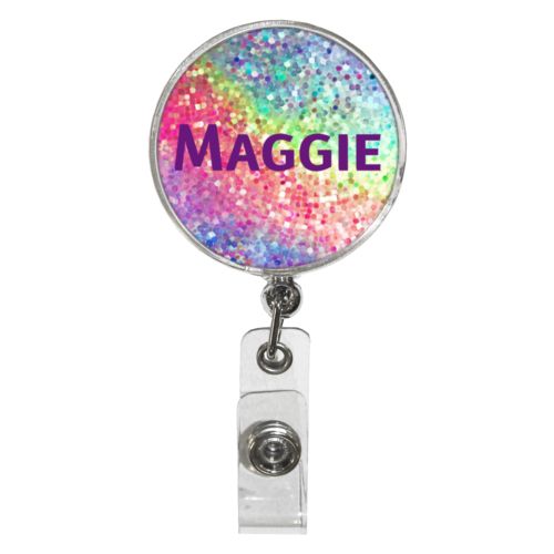 Custom badge reels personalized with name