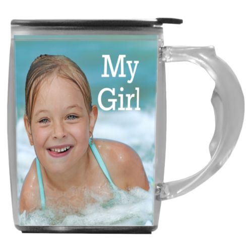Custom mug with handle personalized with photo and the saying "My Girl"