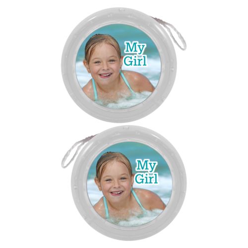 Personalized yoyo personalized with photo and the saying "My Girl"